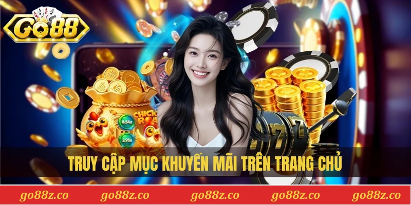 Truy cập danh mục khuyến mãi tại giao diện trang chủ